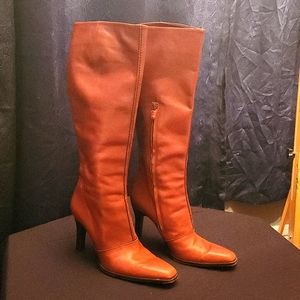 TOD'S Knee High Brown Leather Boots